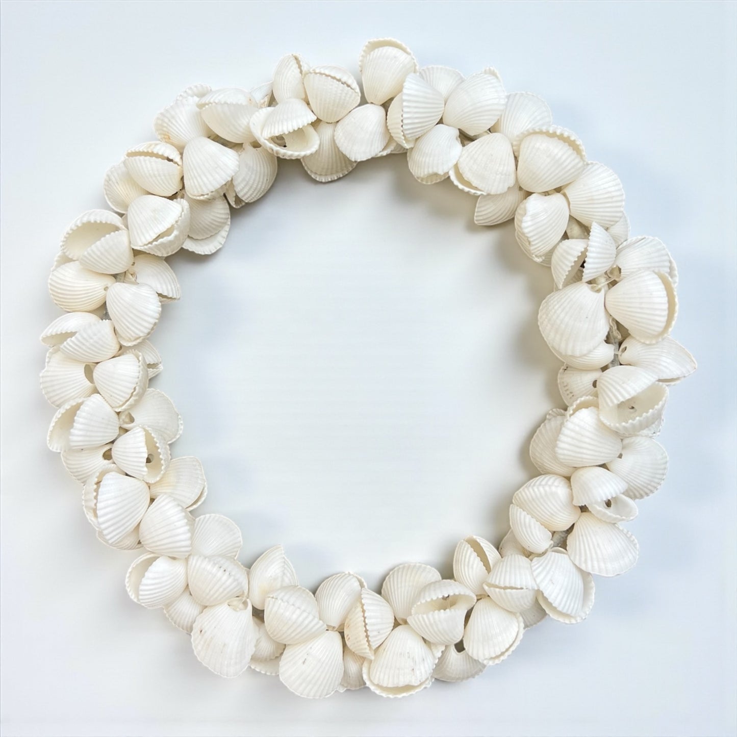 SHELL WREATH LARGE WHITE