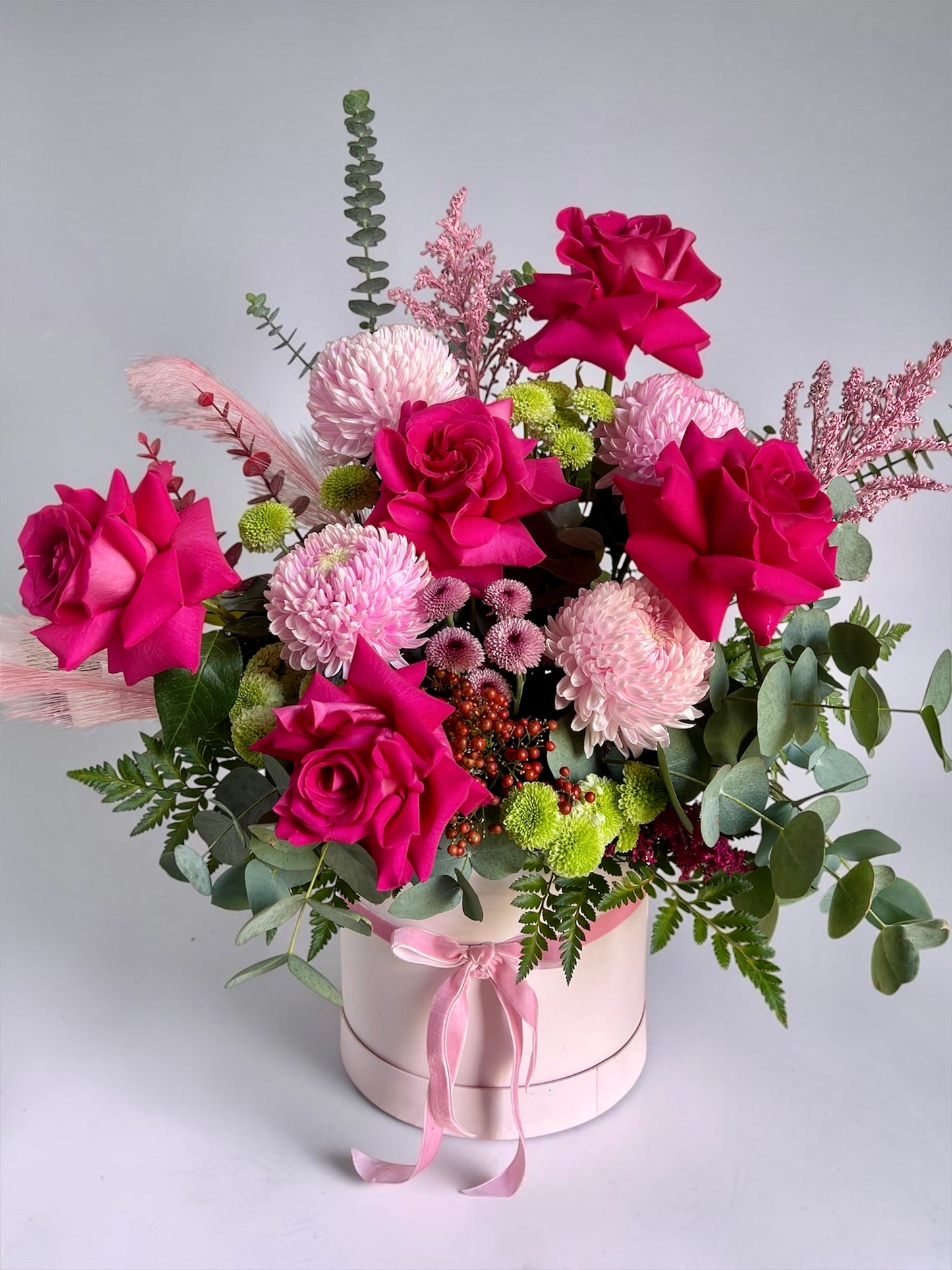 Large Blush & Berry Garden Hatbox