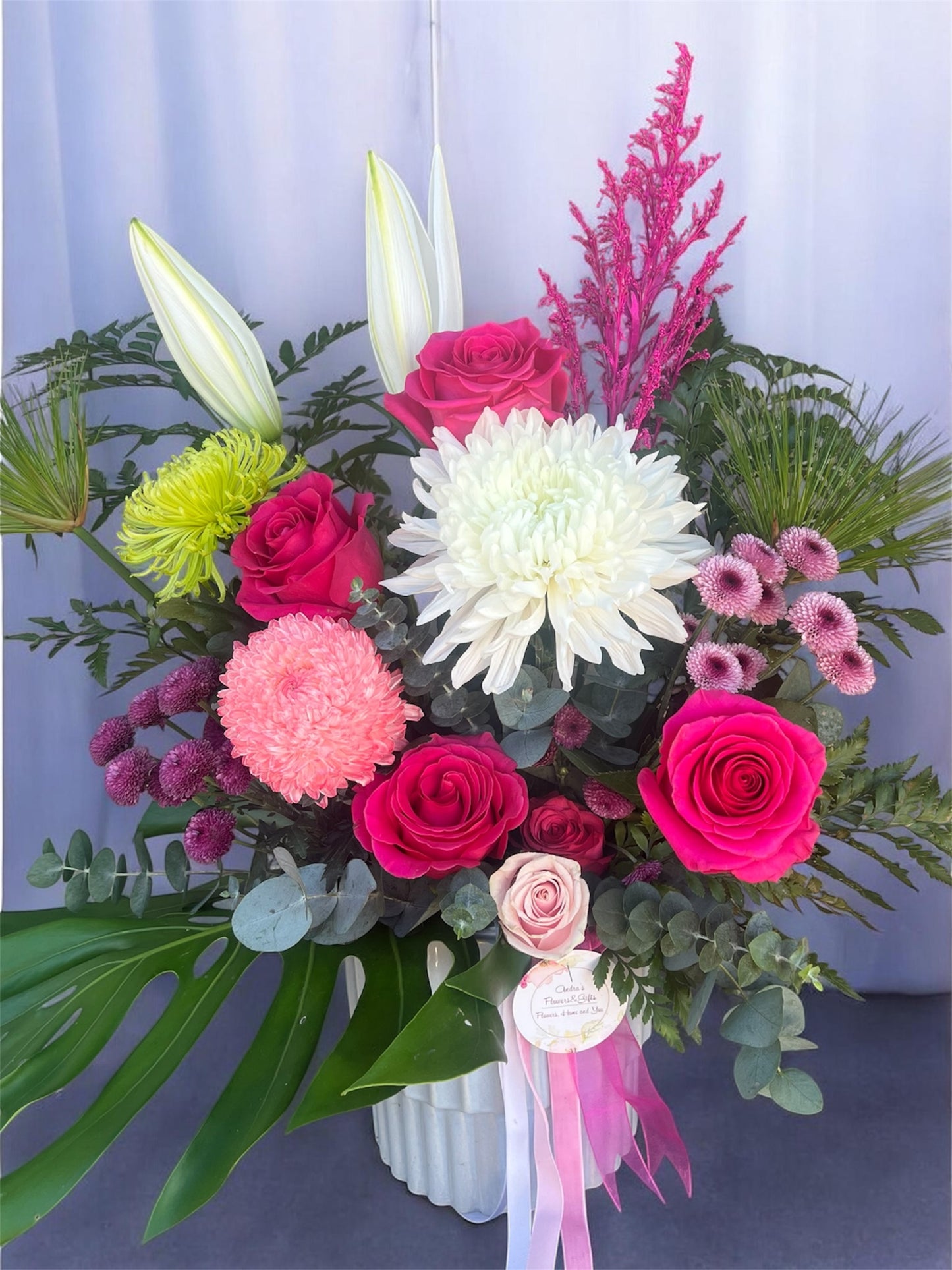 Large Flower Arrangement In Vase
