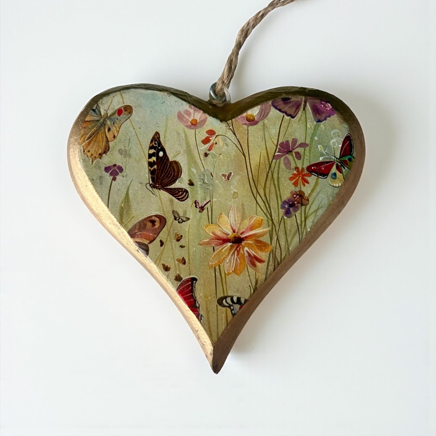 WOODEN VINTAGE HEART HANGER